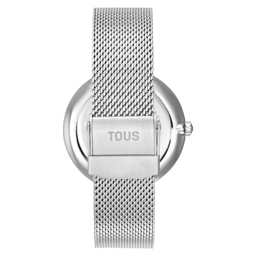 Analog Watch with blue face and steel bracelet S-Mesh Mirror