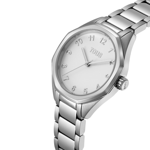 Reloj analógico con brazalete de eslabones de acero TOUS Now KDT