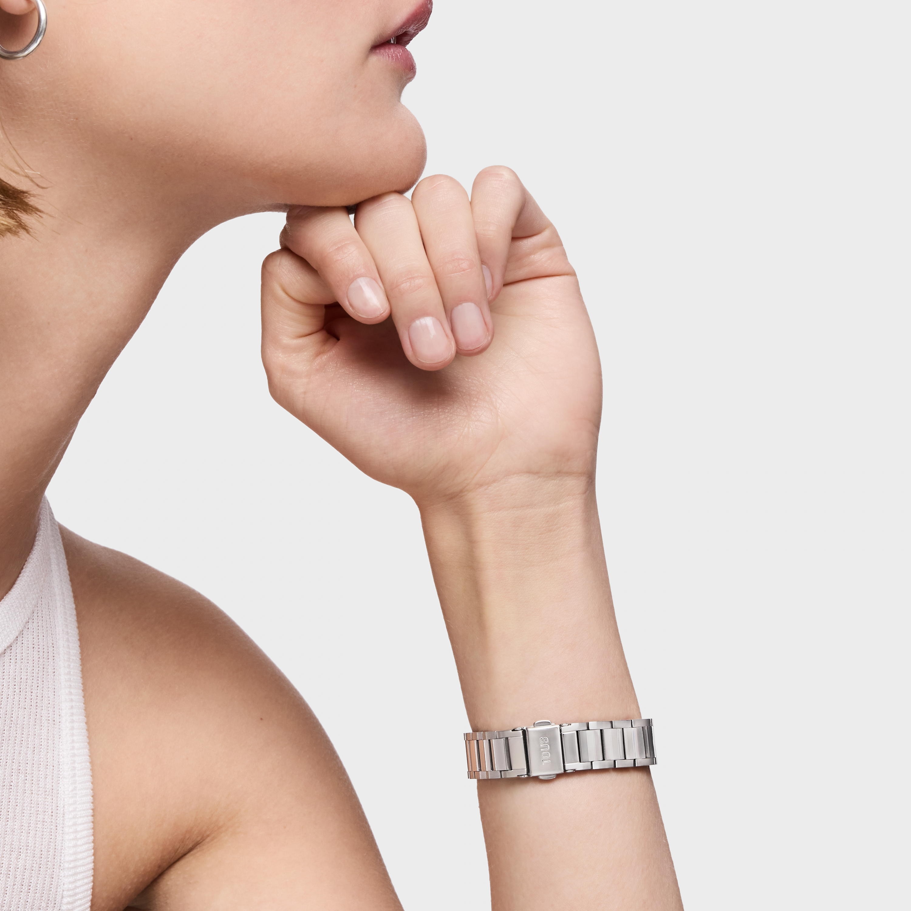 Analog Watch with steel link bracelet TOUS Now KDT