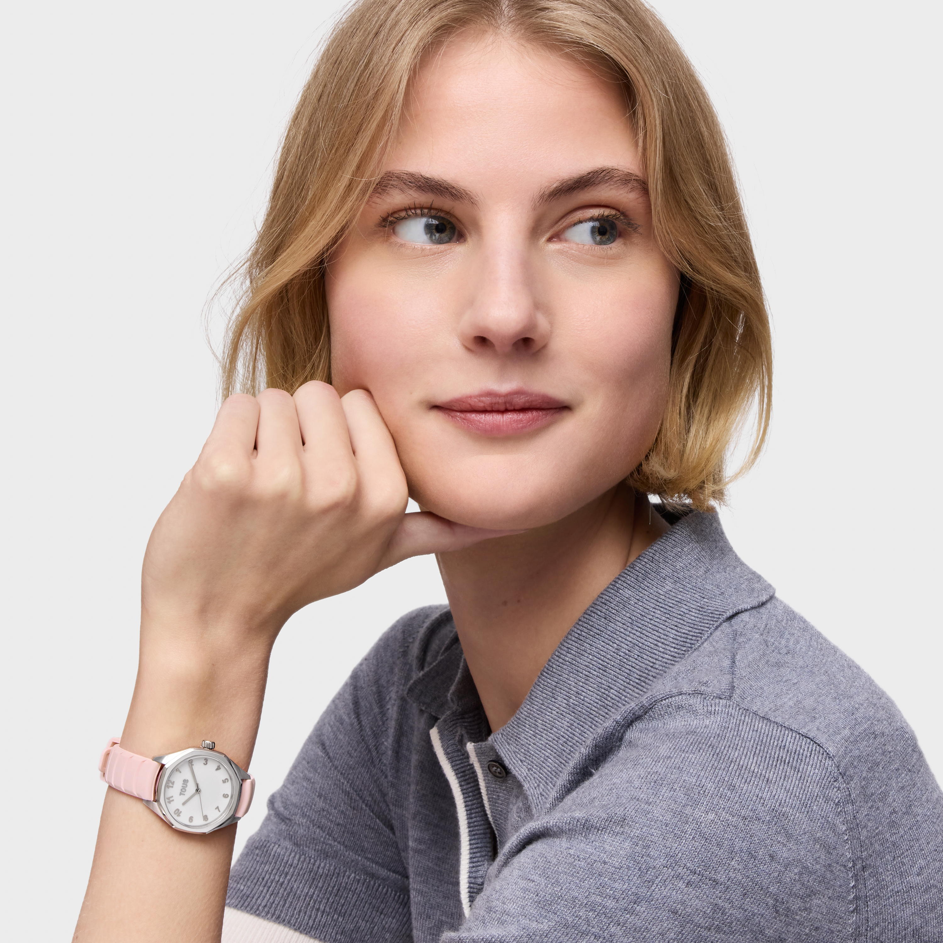 Analog Watch with pink rubber strap TOUS Now KDT