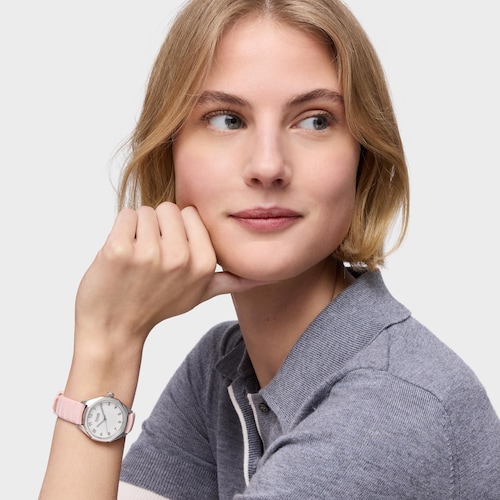 Reloj analógico con correa de caucho en color rosa TOUS Now KDT