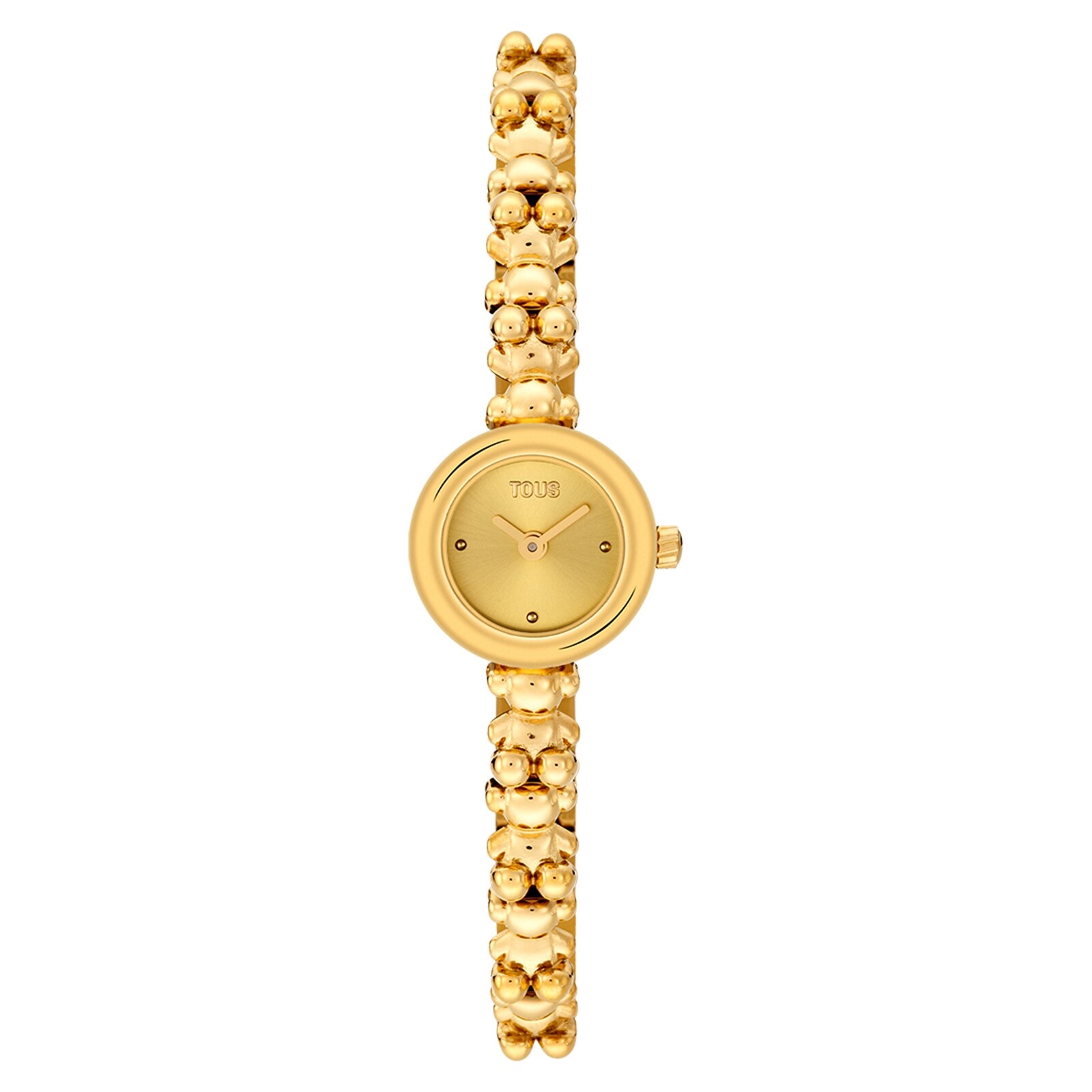 Analog watch with gold-colored steel bracelet Bold Bear Round | TOUS