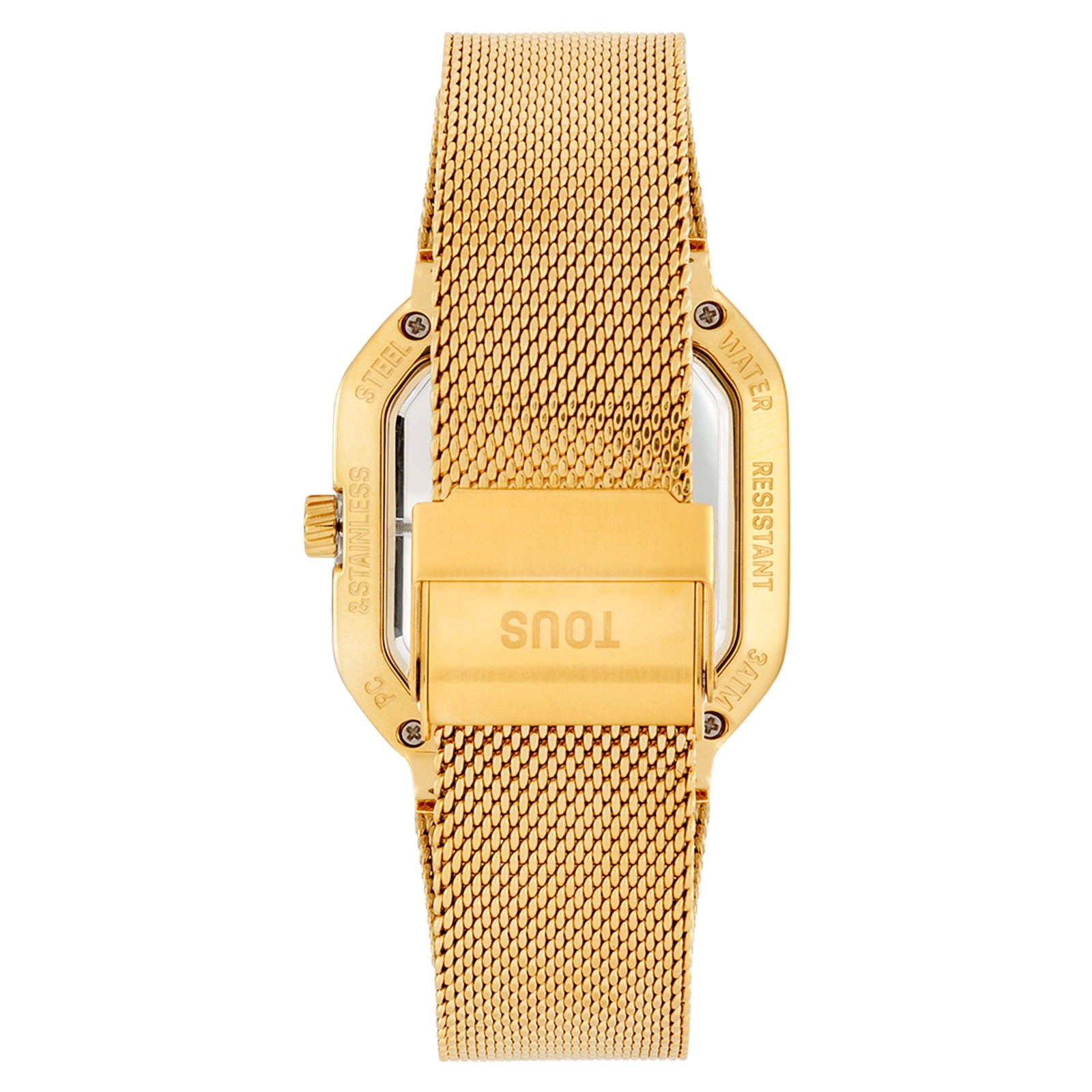 Analog watch with gold-colored steel bracelet D-Bear Party | TOUS