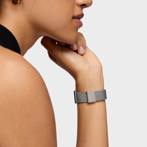 Reloj analógico con brazalete de acero y acero dorado D-Bear Party