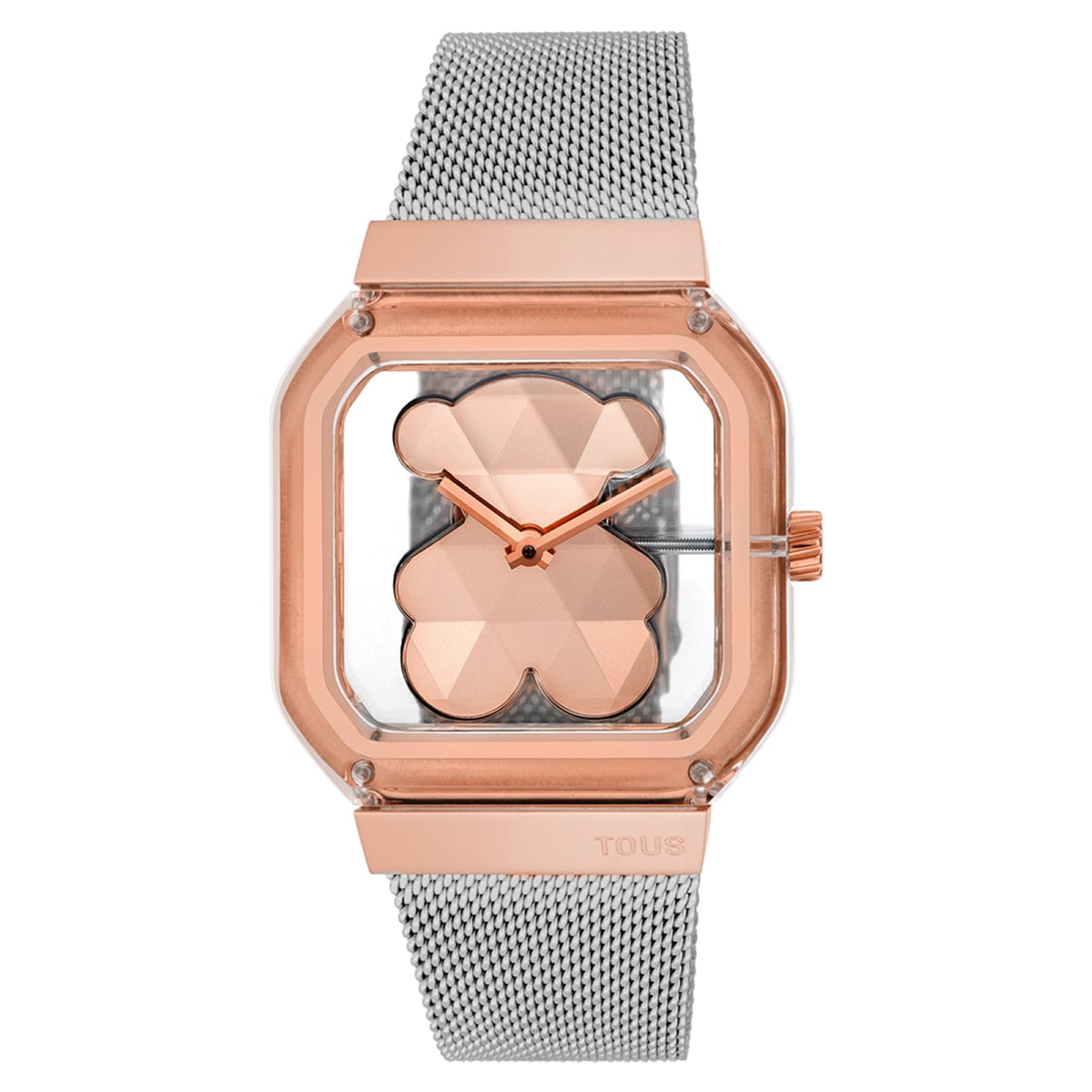 Tous - Reloj Analógico Con Brazalete De Acero Y Acero Rosado D-Bear Party - U