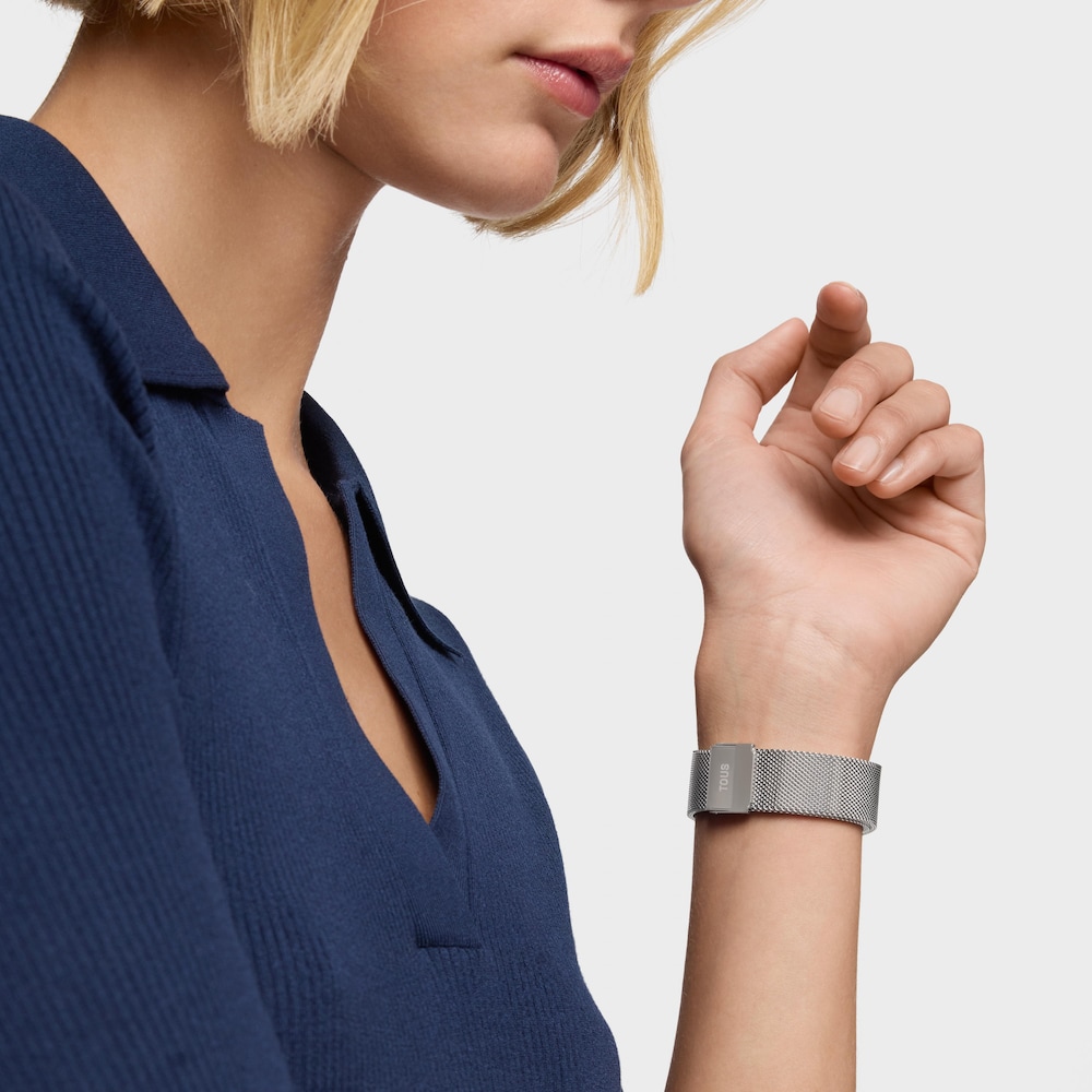 Orologio analogico con bracciale in acciaio D-Bear Party