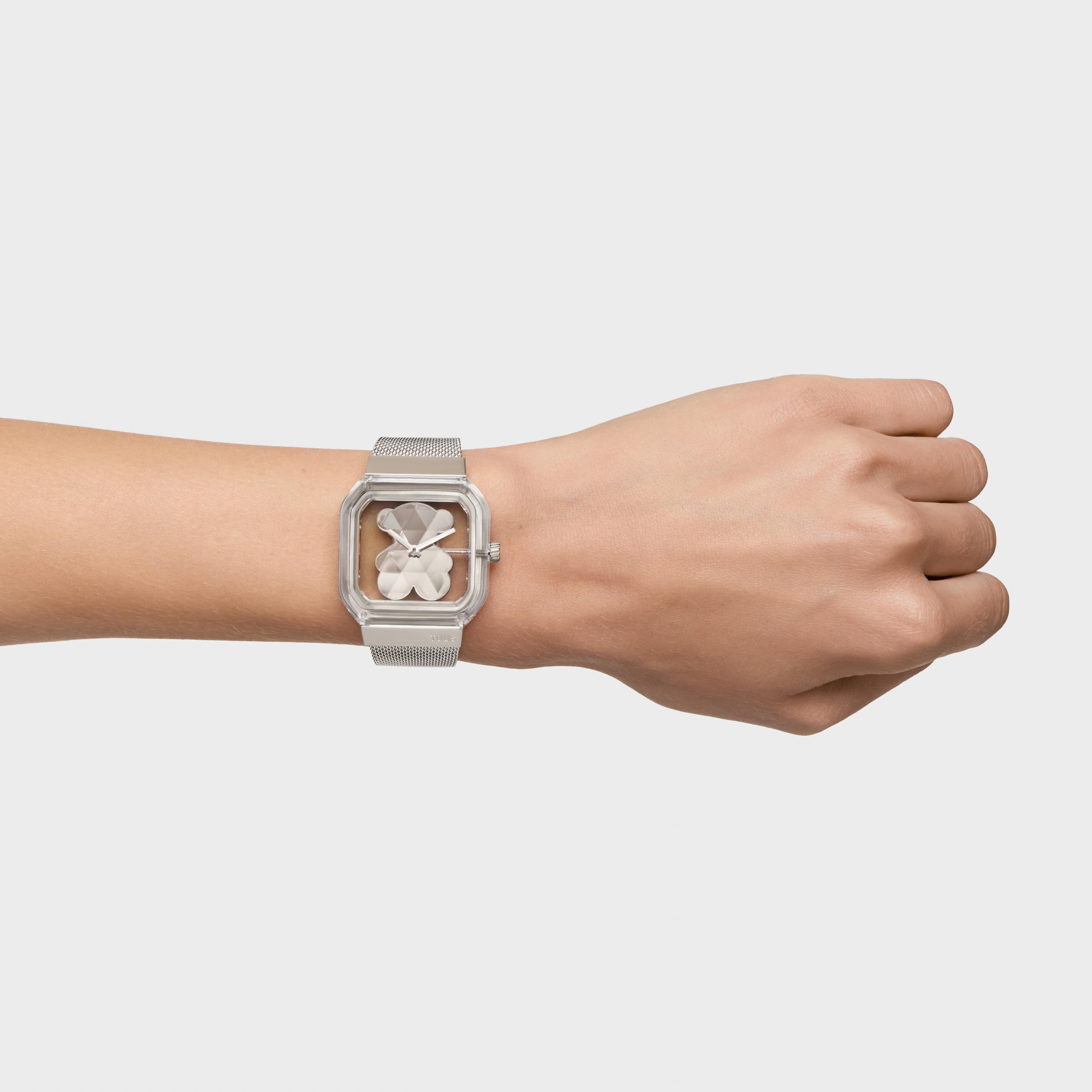 Analog watch with steel bracelet D-Bear Party