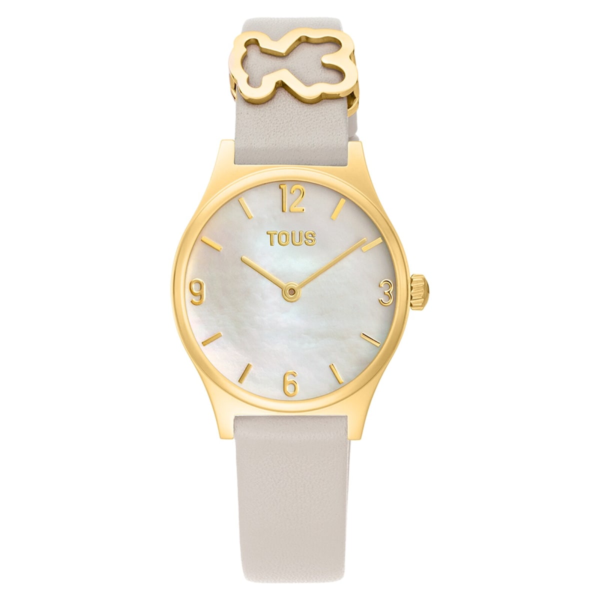 Tous - Reloj Analógico Con Brazalete De Piel Blanca, Acero Dorado Y Esfera De Nácar Epic Icon - Único