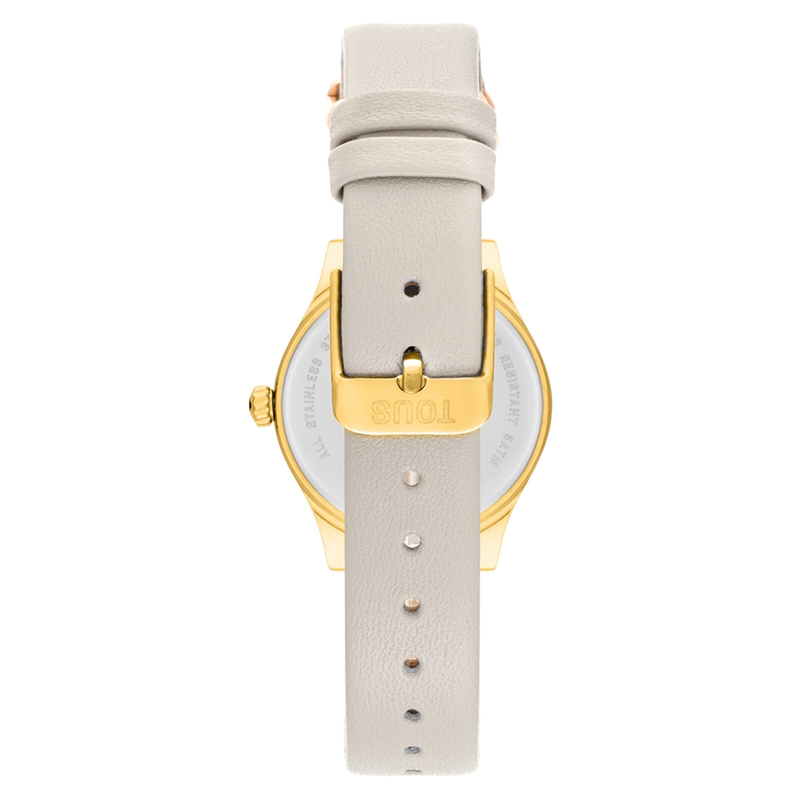 Analog watch with leather bracelet