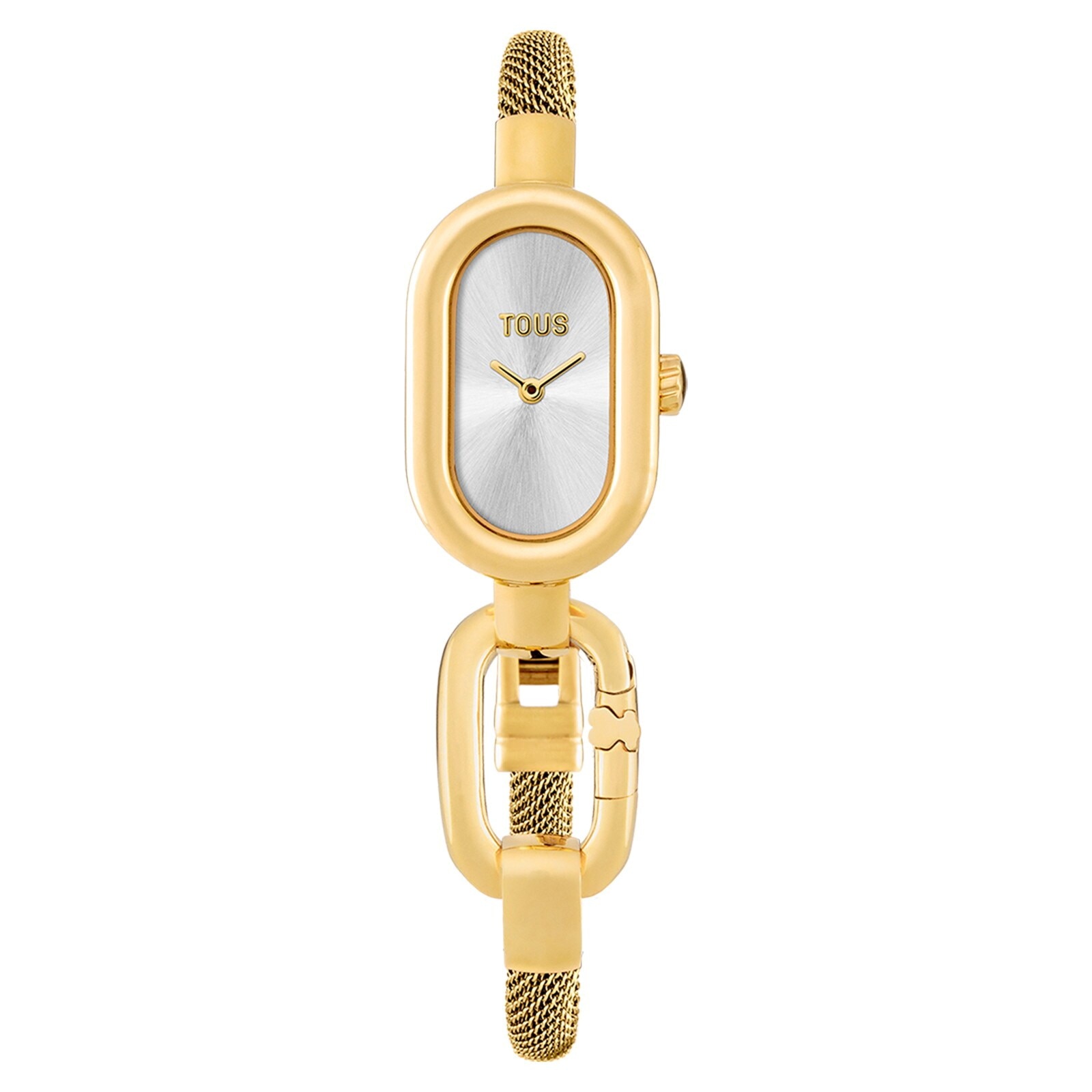 Analog/digital watch with gold-colored steel bracelet TOUS Hold Oval
