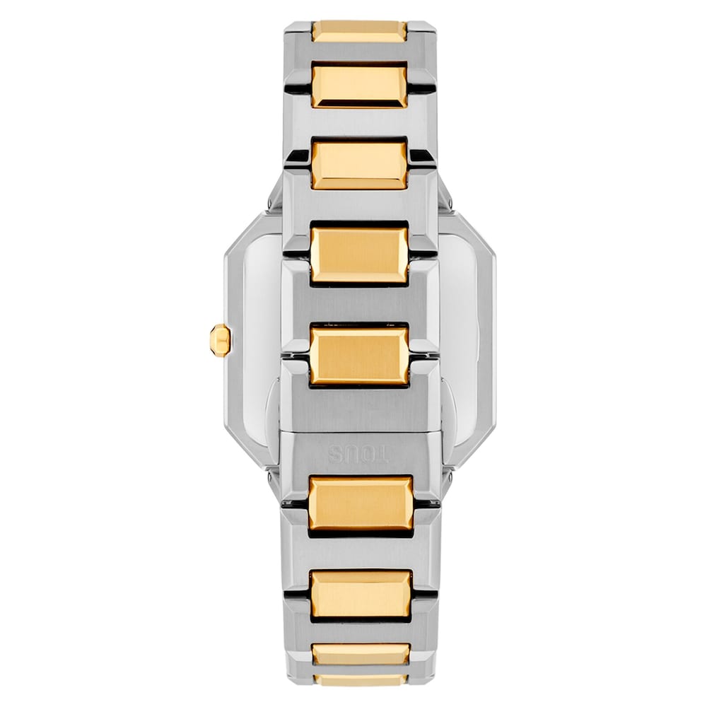 Analoguhr Karat aus Stahl mit goldfarbenem Armband aus Stahl und Zifferblatt aus Perlmutt