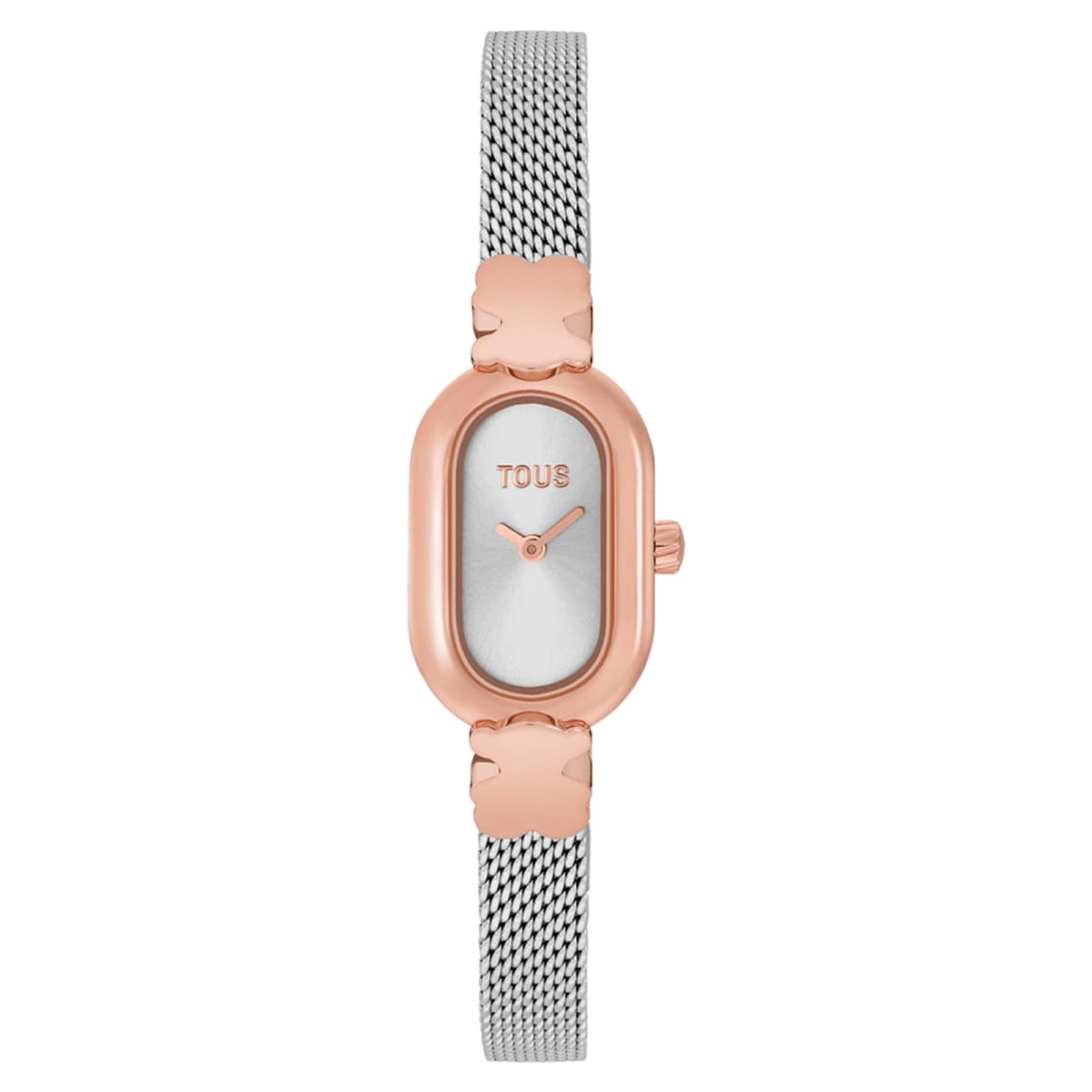 Tous - Reloj Analógico Joya Con Brazalete De Acero Y Acero Rosado Oval Icon - U