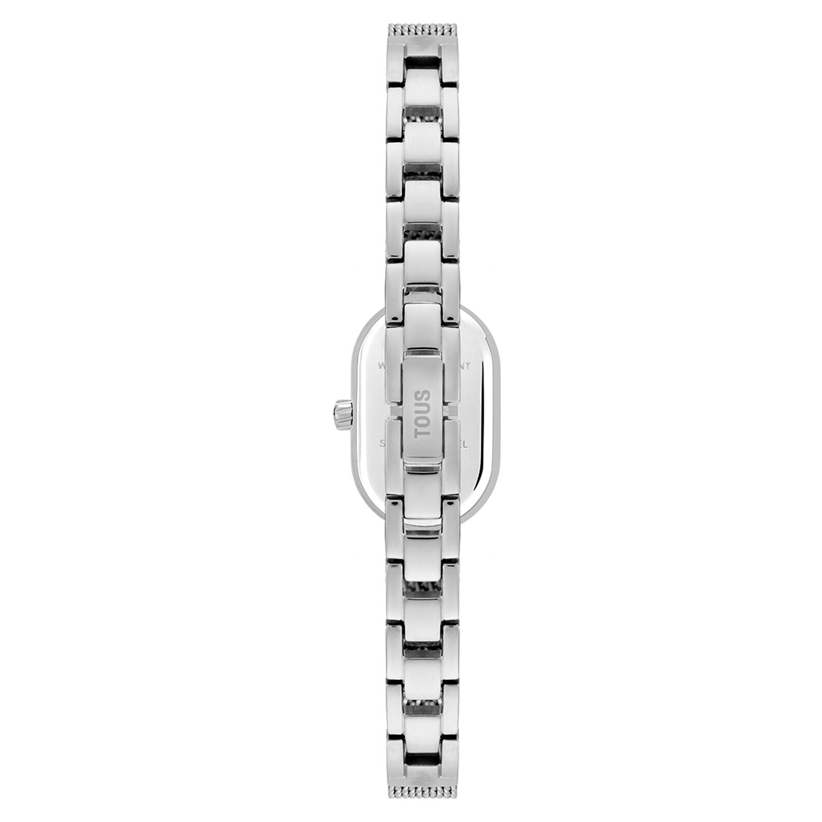 Jeweled Analog watch with steel bracelet Oval Icon