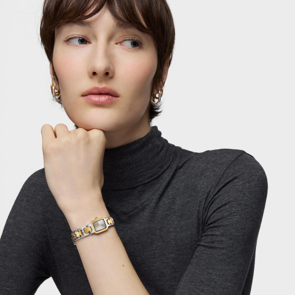 Analoguhr TOUS Icon Time aus Stahl mit goldfarbenem Armband aus Stahl