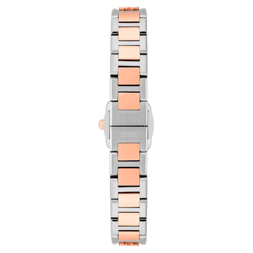 Reloj analógico con brazalete de acero y acero rosado Icon Time