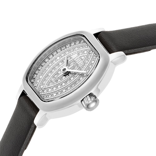 Reloj con movimiento suizo analógico con 0,30 ct en diamantes y brazalete de piel Les Classiques