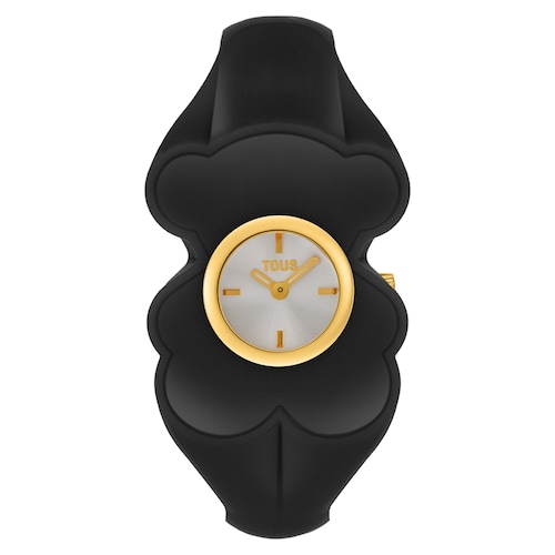 Gold-colored steel Analog watch with smoked brown polycarbonate T. L Bear Folks