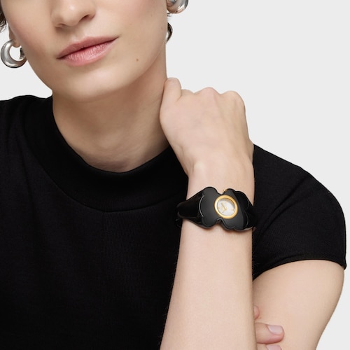 Reloj analógico de acero dorado y policarbonato marrón ahumado T. M Bear Folks