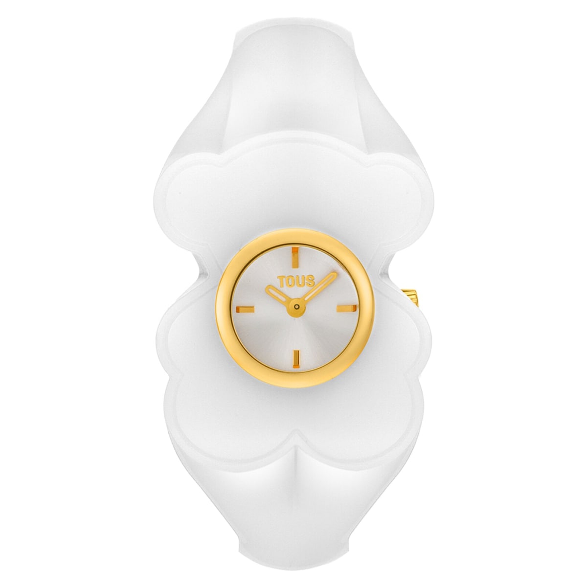 Tous - Reloj Analógico De Acero Dorado Y Policarbonato Blanco T. M Bear Folks - Único