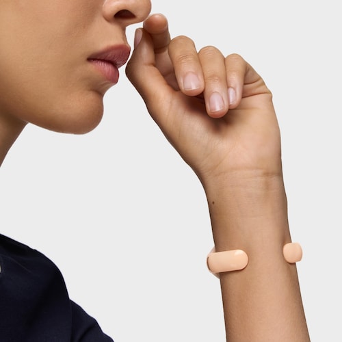 Reloj analógico de acero dorado y policarbonato rosa T. M Bear Folks