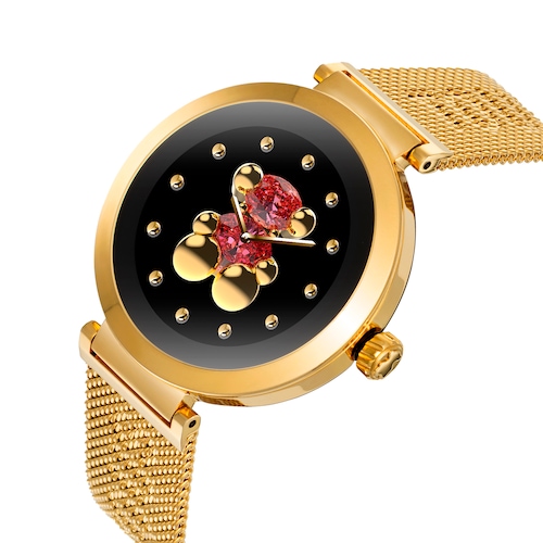 Reloj smartwatch con brazalete de acero dorado S-CONNECT