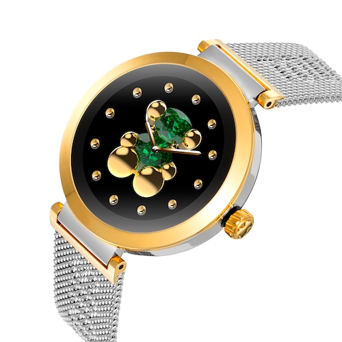 Reloj smartwatch con brazalete de acero y acero dorado S-CONNECT