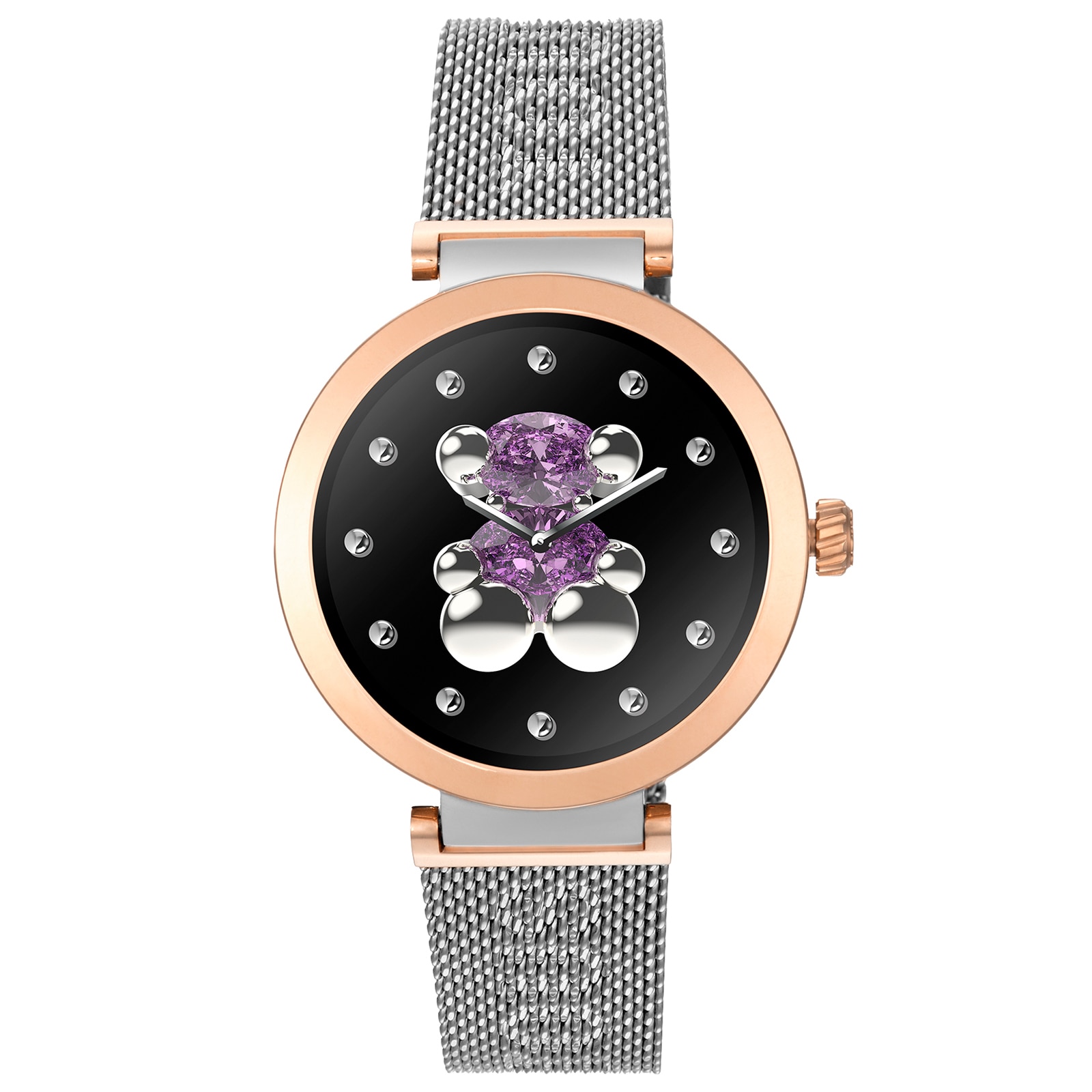 Relógio smartwatch com bracelete em aço e aço rosado TOUS S