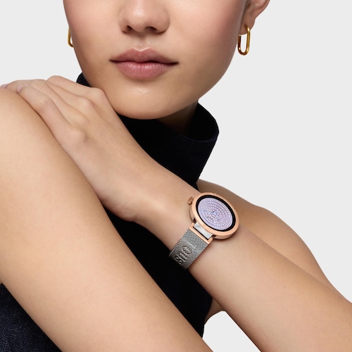 Reloj smartwatch con brazalete de acero y acero rosado S-CONNECT