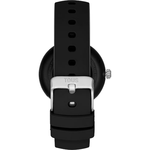 Reloj smartwatch con correa negra y motivos de acero S-CONNECT CHARMS