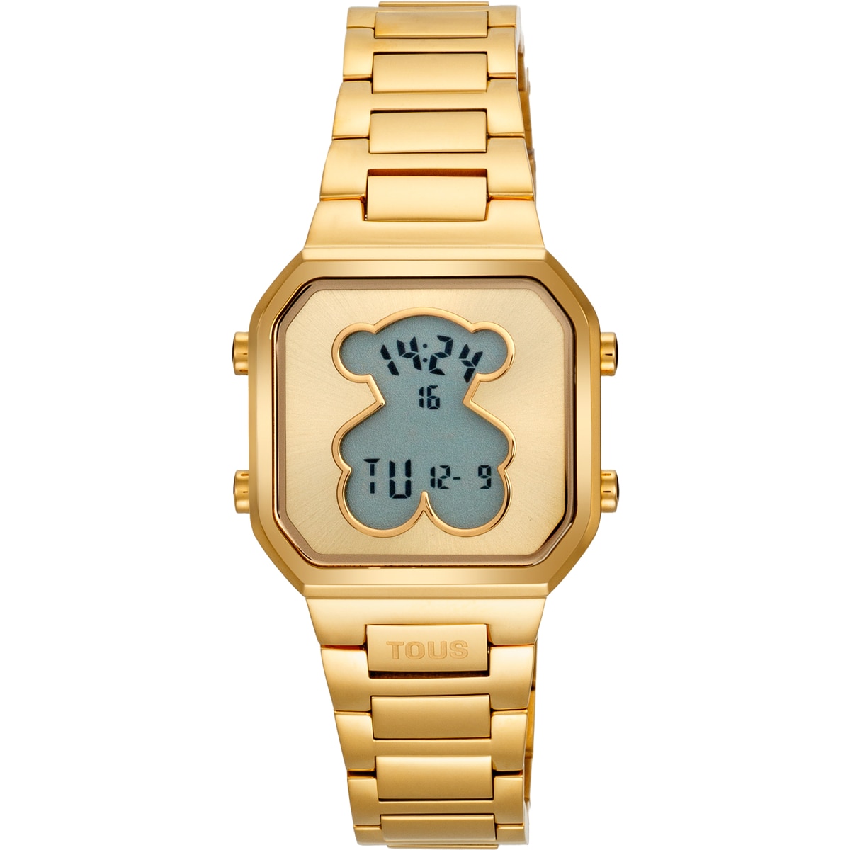 Tous - Reloj Digital Con Brazalete De Acero Dorado D-Bear Mini - Único