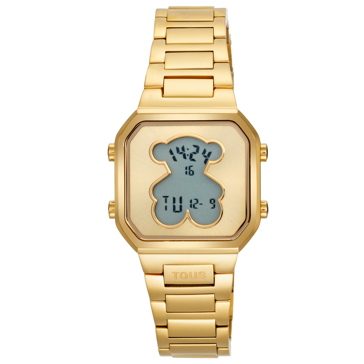 Tous - Reloj Digital Con Brazalete De Acero Dorado D-Bear Mini - U