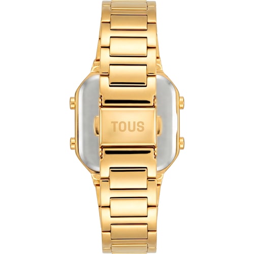 Reloj digital con brazalete de acero dorado D-BEAR MINI