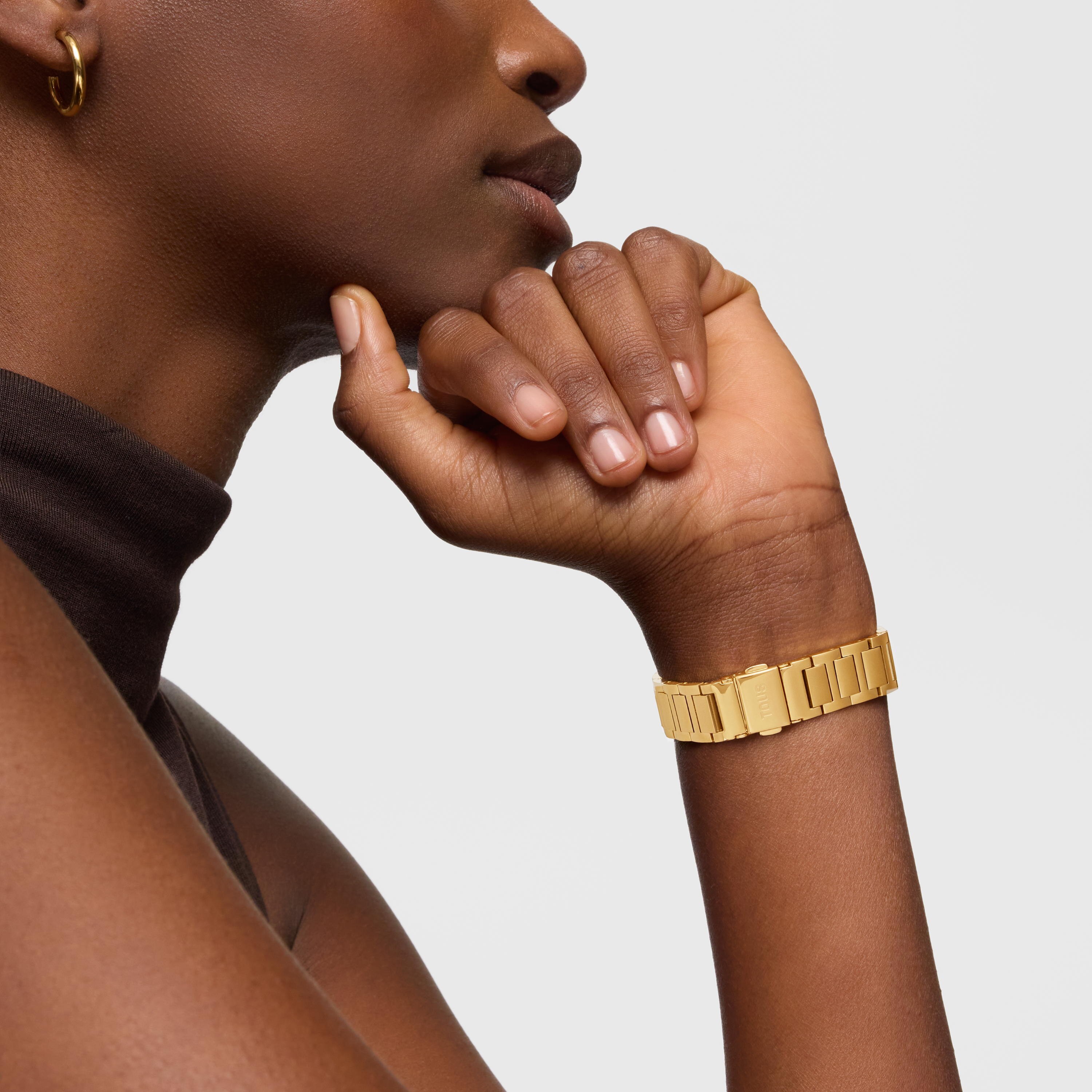 TOUS D-BEAR MINI digital Watch with gold-colored stainless steel
