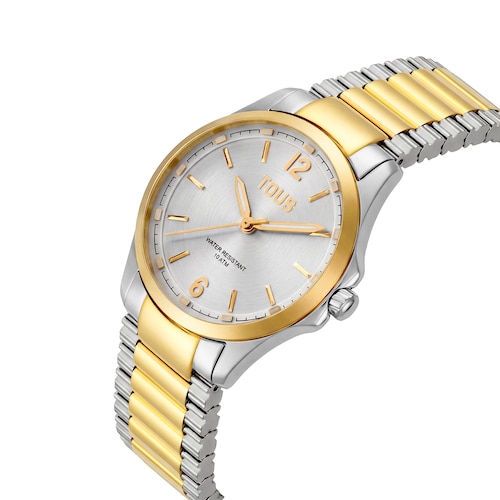 Analoguhr mit Armband aus Stahl und goldfarbenem Stahl TOUS DRIVE NEW