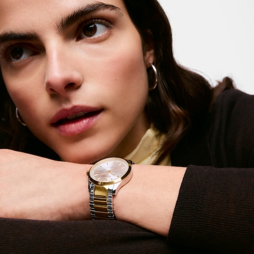 Analog Watch with steel and gold-colored steel bracelet TOUS DRIVE NEW