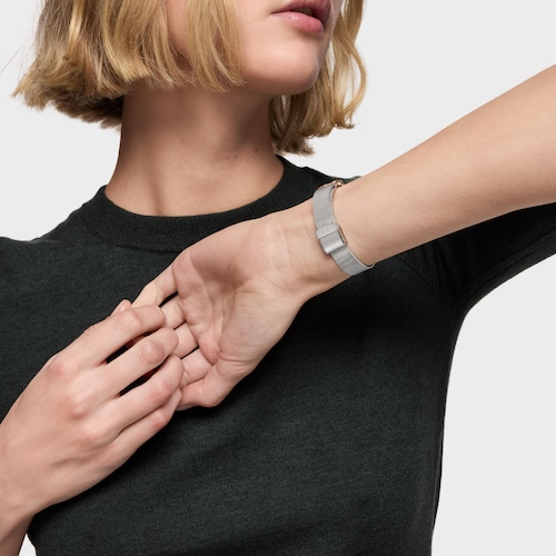 Montre analogique avec bracelet en acier avec motif, acier ros&eacute; et cadran en nacre avec motifs TOUS EPIC ICON KDT