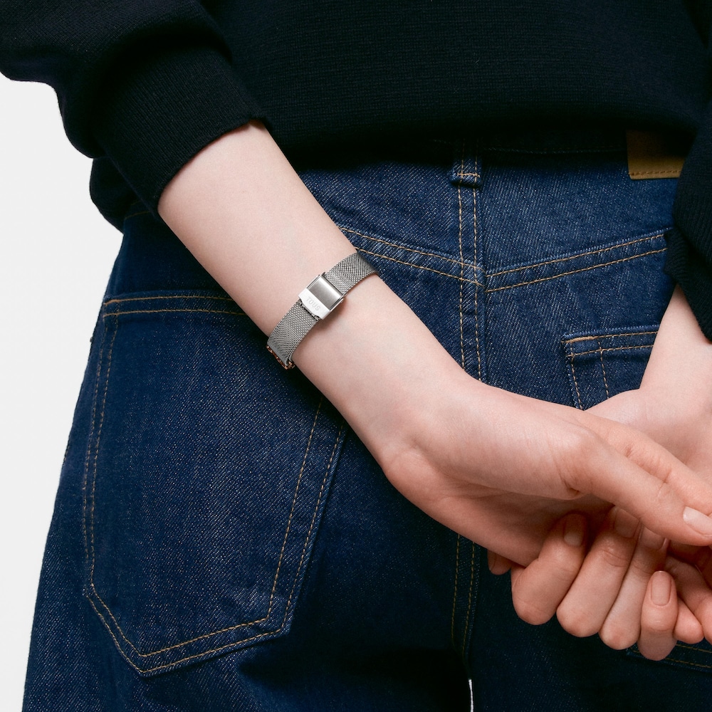 Orologio analogico con bracciale in acciaio, motivo in acciaio rosa e quadrante in madreperla TOUS EPIC ICON KDT