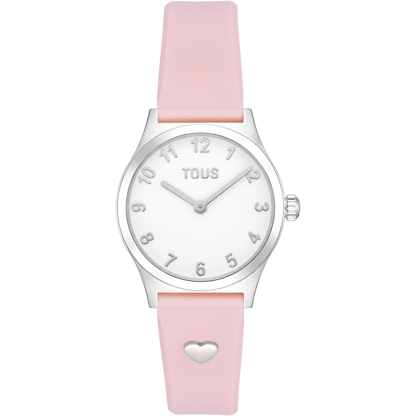 Analog Watch with steel and rose-colored strap TOUS EPIC ICON KDT CHARMS