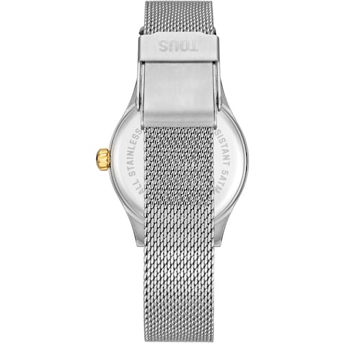 Analoguhr mit Armband aus Stahl und Motiv aus goldfarbenem Stahl sowie Zifferblatt aus Perlmutt TOUS EPIC ICON KDT