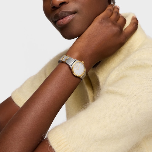 Montre analogique avec bracelet en acier avec motif, acier dor&eacute; et cadran en nacre TOUS EPIC ICON KDT