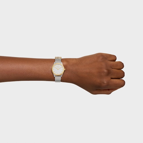 Montre analogique avec bracelet en acier avec motif, acier dor&eacute; et cadran en nacre TOUS EPIC ICON KDT