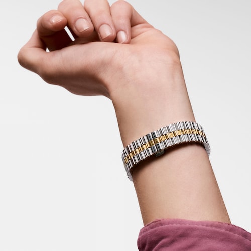 Analog Watch with steel and gold-colored steel bracelet, and mother-of-pearl face TOUS EPIC ICON