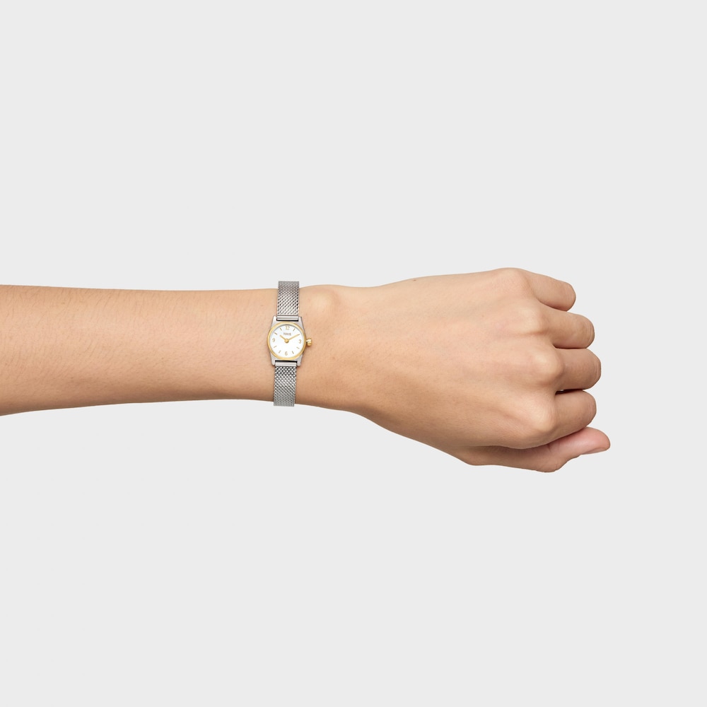 Reloj anal&oacute;gico con brazalete de acero y esfera de n&aacute;car EPIC MINI