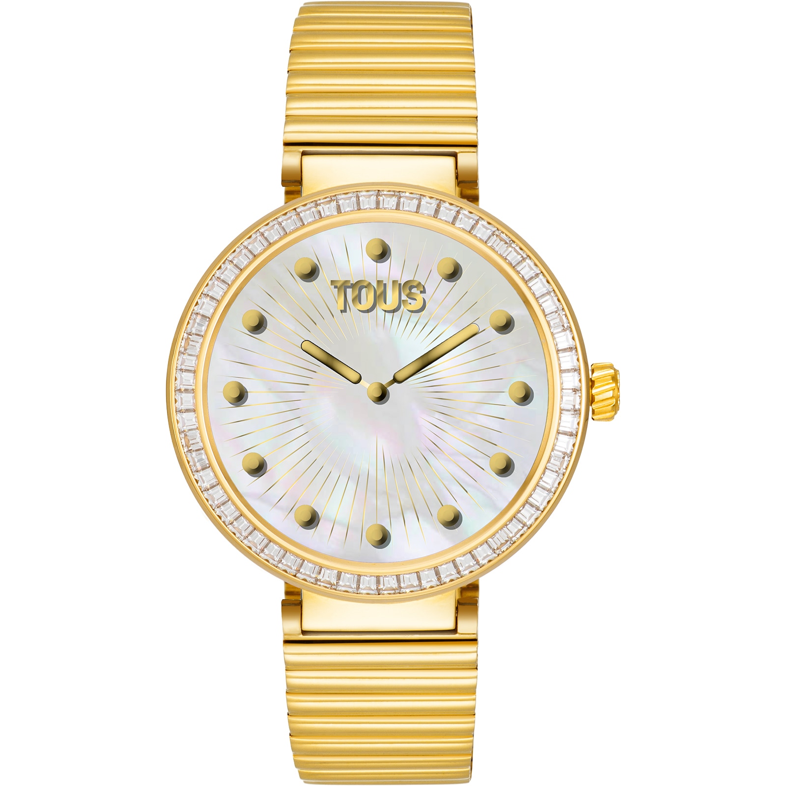 Smartwatch with gold-colored steel bracelet and zirconias TOUS S-CONNECT