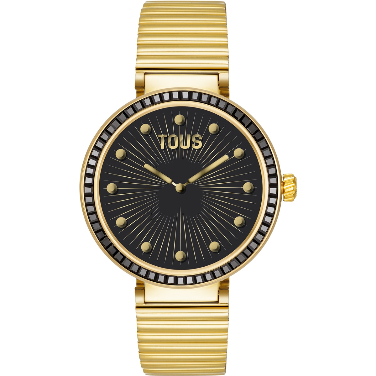 Tous - Reloj Smartwatch Con Brazalete De Acero Dorado Y Zirconias Negras S-Connect - U
