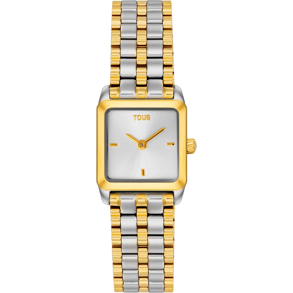 Wyposażony w bransoletę ze stali z elementami ze złotej stali Zegarek analogowy TOUS 1950
