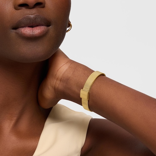 Analoguhr mit Armband aus goldfarbenem Stahl und Zifferblatt aus Perlmutt TOUS EPIC MINI