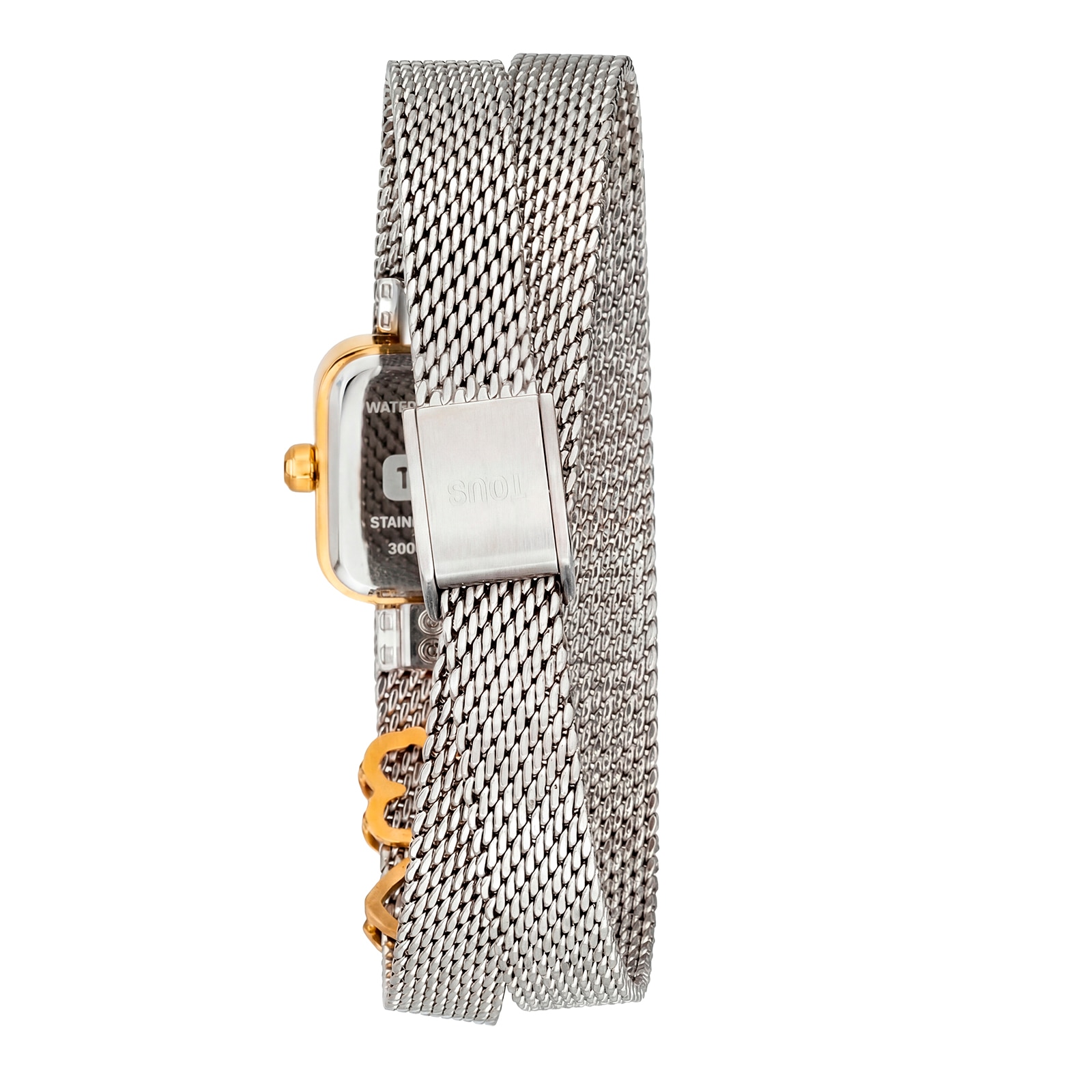 Analog Watch with steel bracelet, gold-colored steel motif and