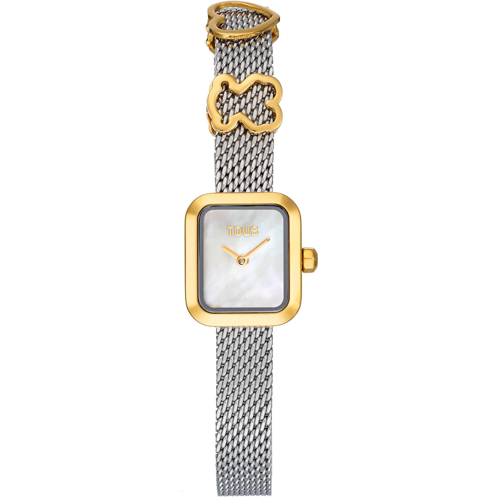 Analog Watch with steel bracelet, gold-colored steel motif and