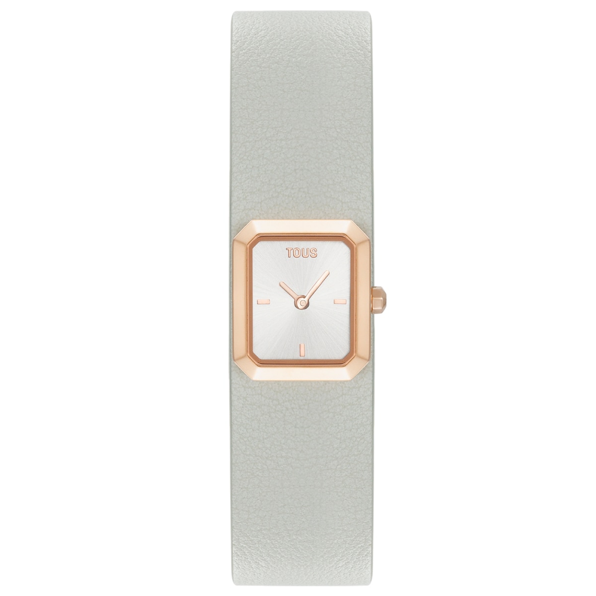 Analoguhr Aus Roséfarbenem Stahl Mit Armband Aus Grauem Leder Karat Emerald Mini